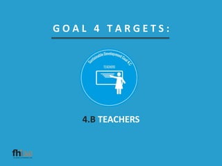 G O A L 4 T A R G E T S :
4.B TEACHERS
 