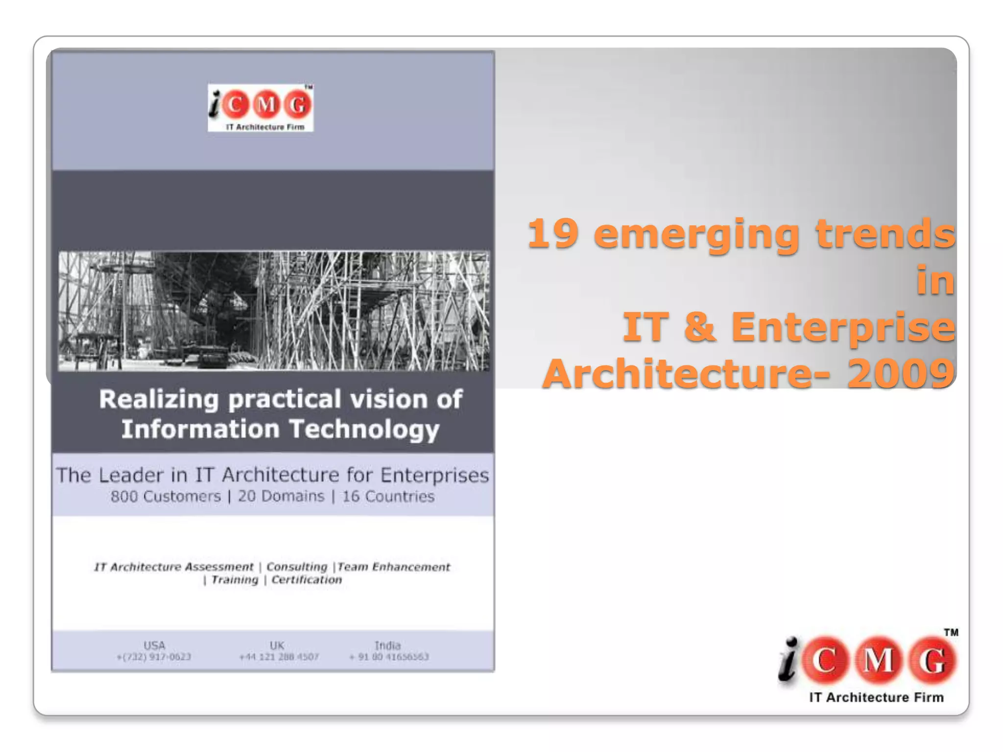 Emerging Trends in IT & Enterprise architecture PPT