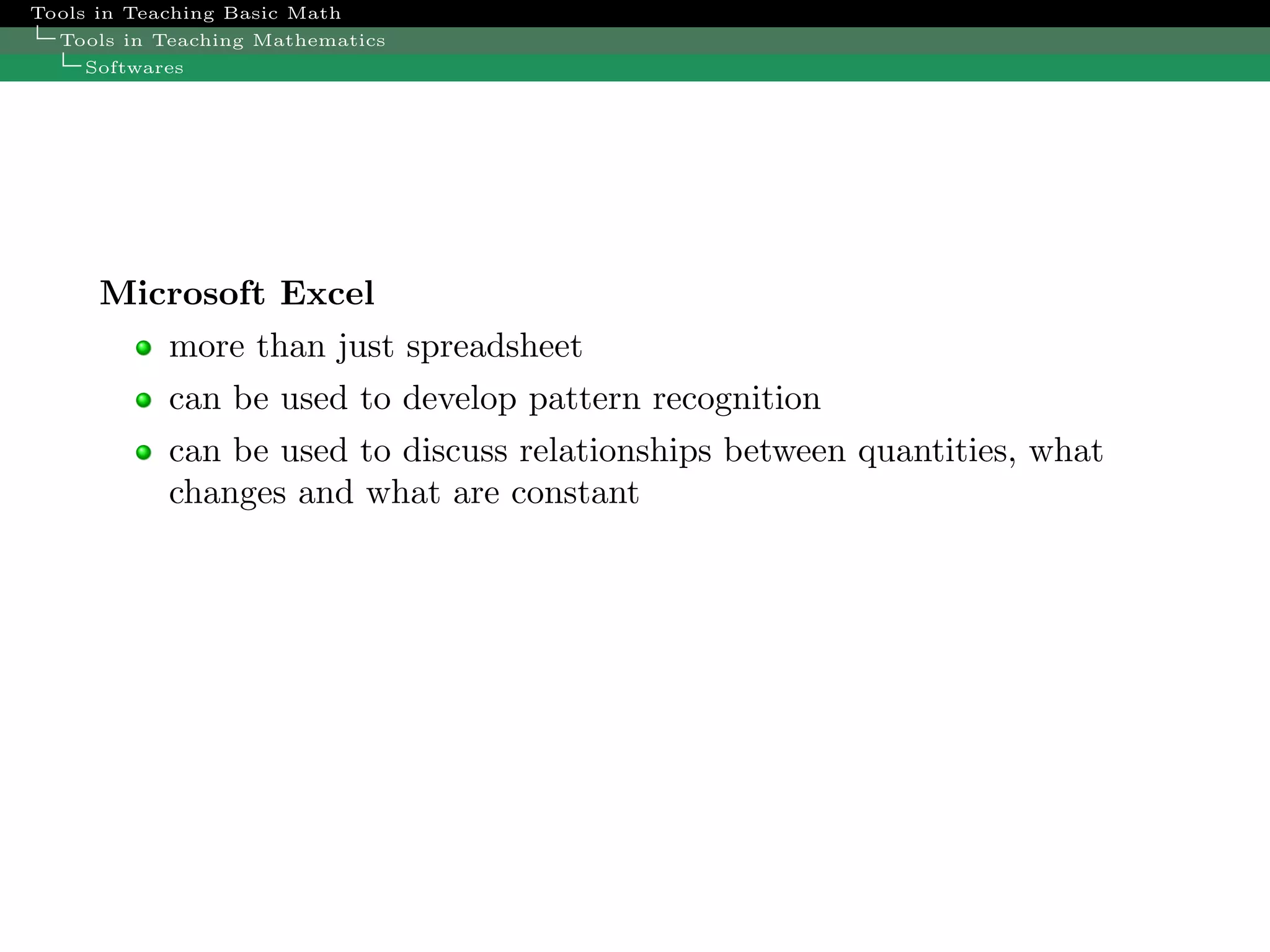 Trends In Math Teaching