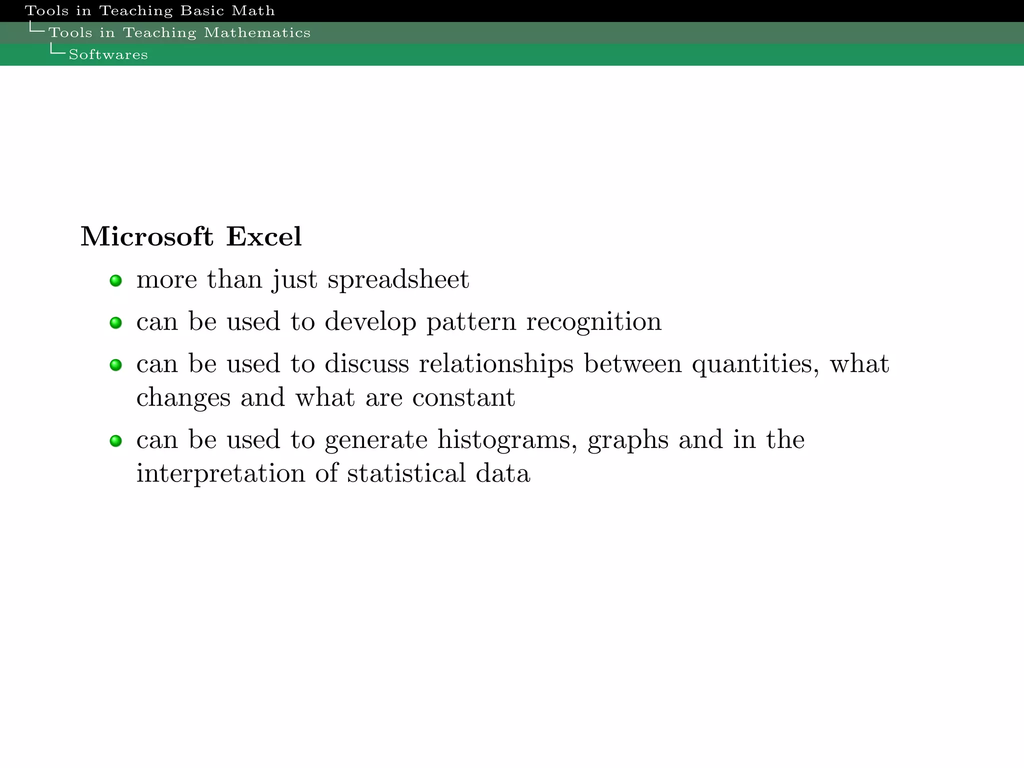 Trends In Math Teaching