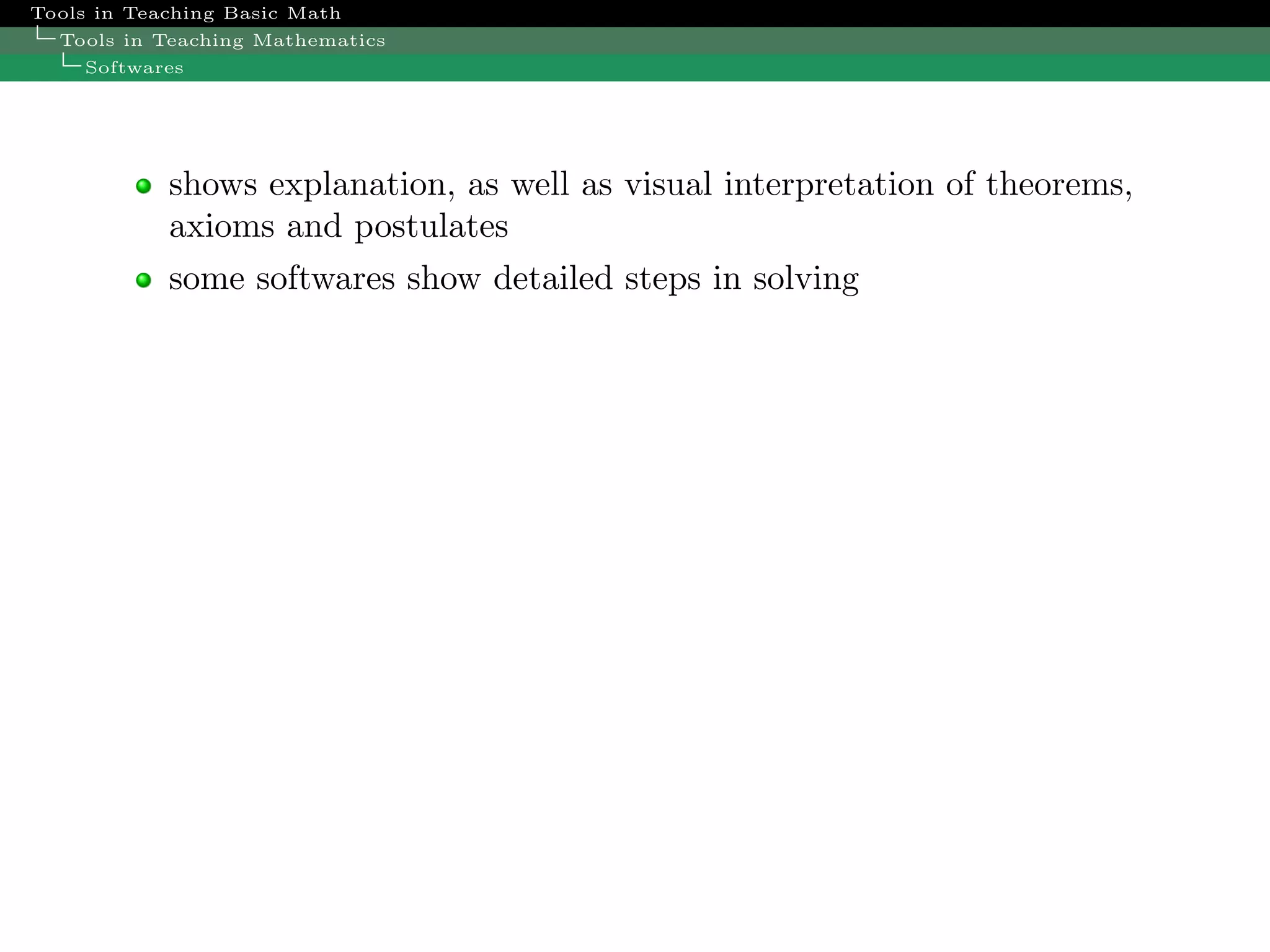 Trends In Math Teaching