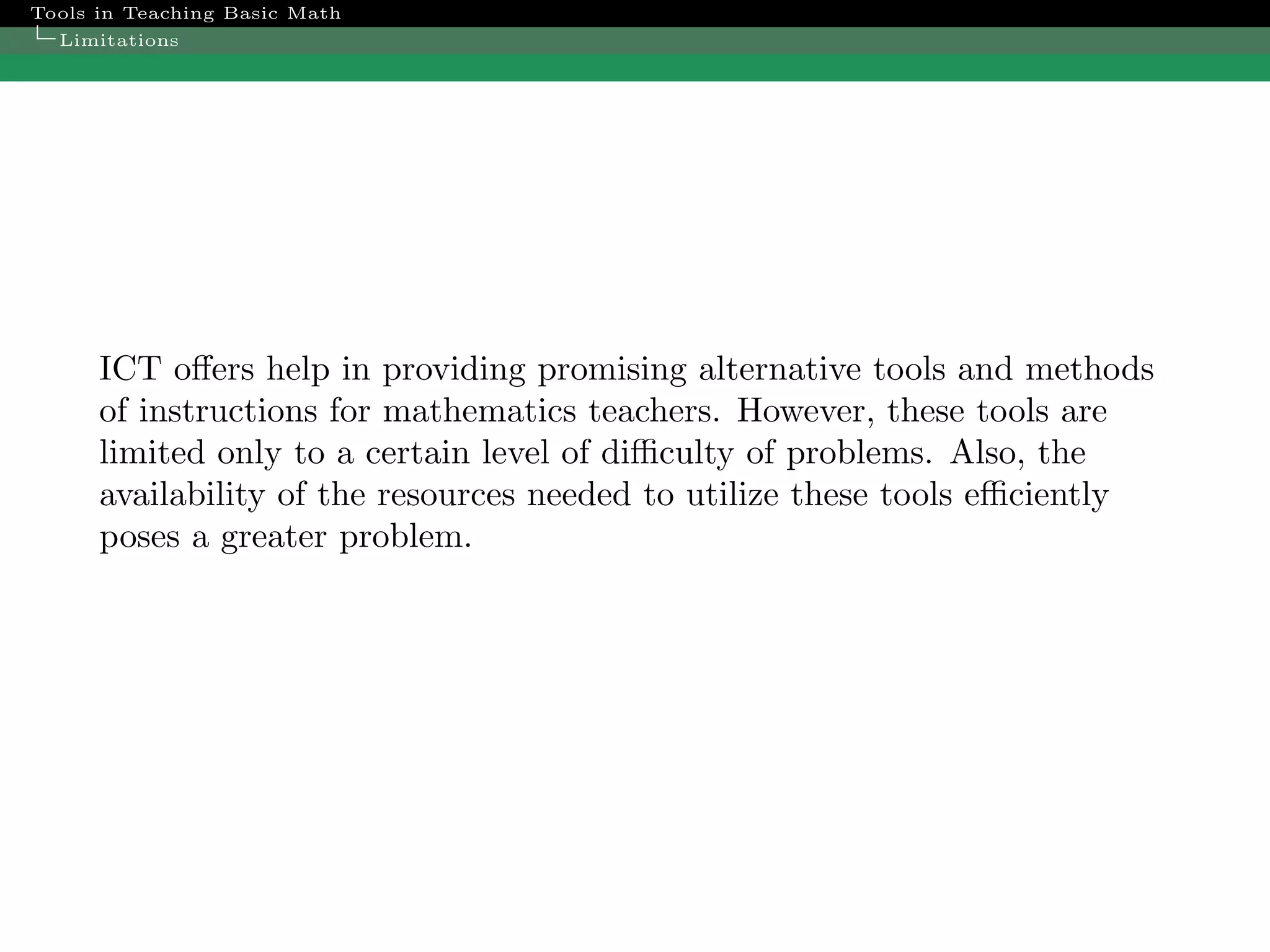 Trends In Math Teaching