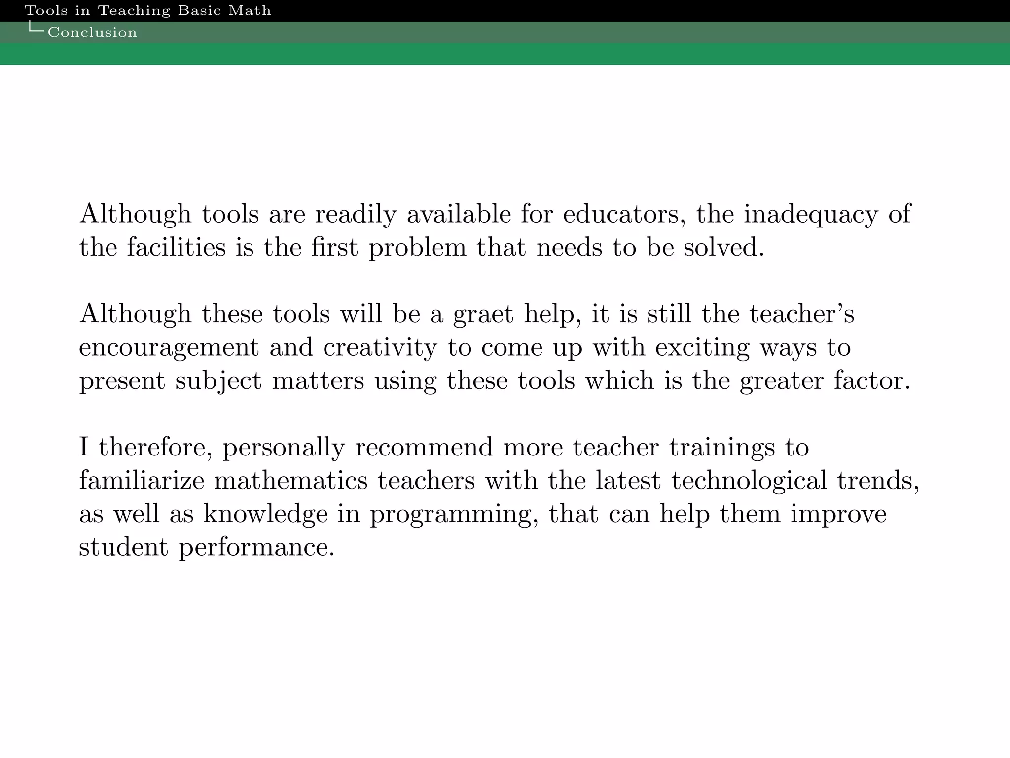 Trends In Math Teaching