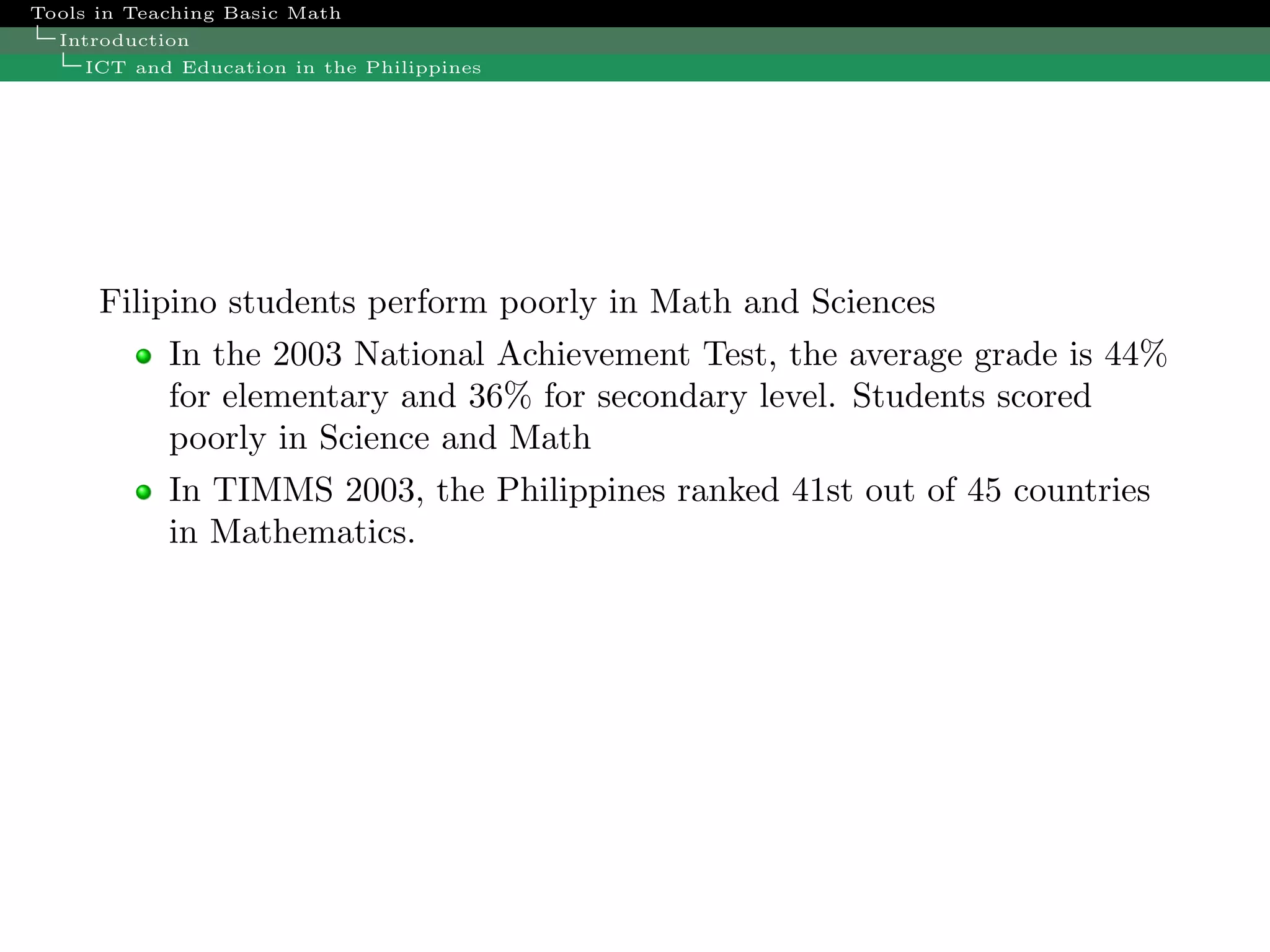 Trends In Math Teaching