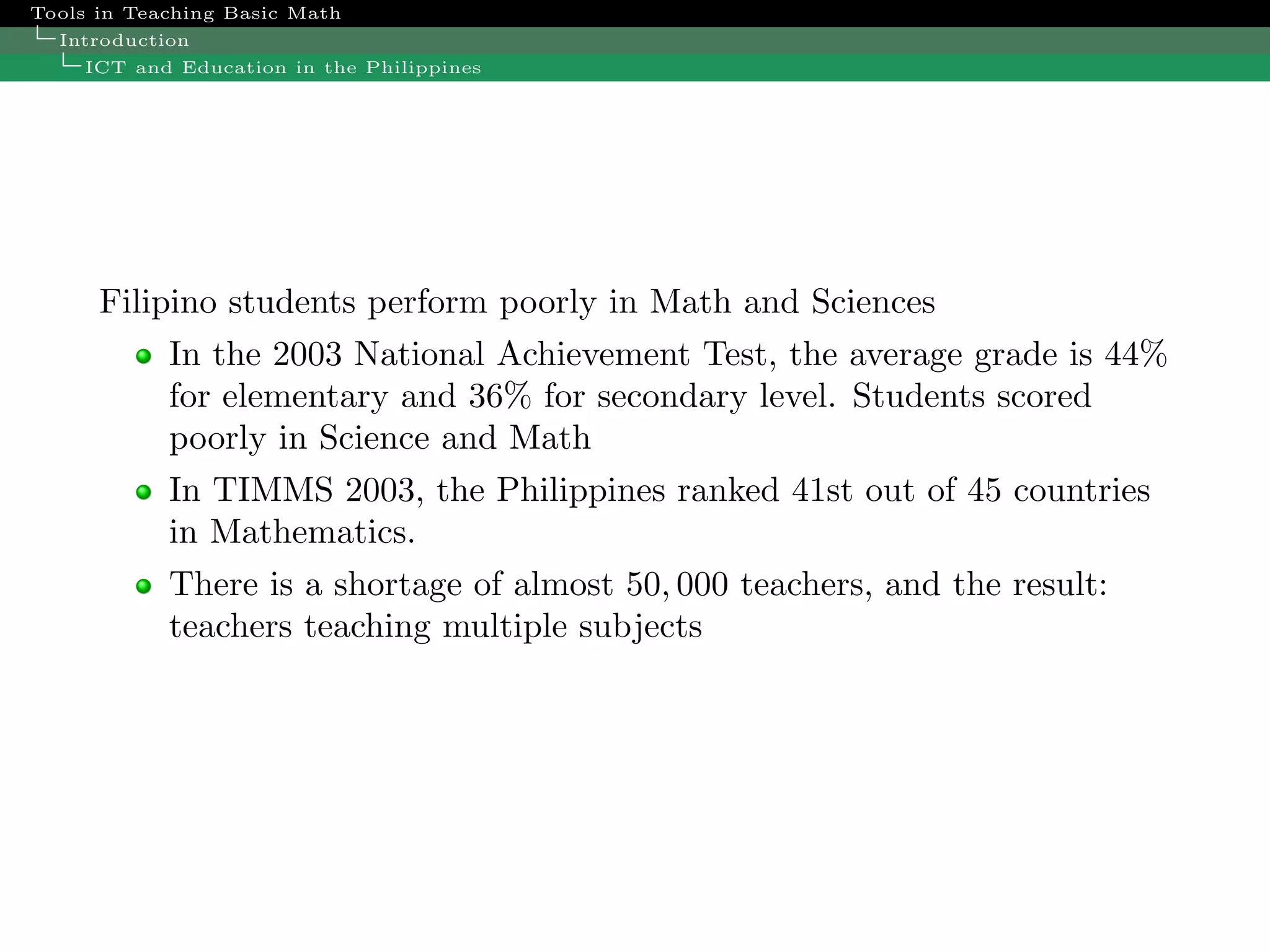 Trends In Math Teaching