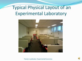 Typical Physical Layout of an
 Experimental Laboratory




     Trends in publication: Experimental Economics
 