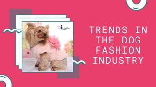 TRENDS IN
THE DOG
FASHION
INDUSTRY
 