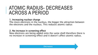 Trends in the periodic table | PPTX