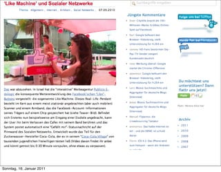 Sonntag, 16. Januar 2011
 