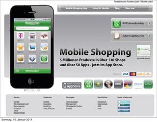 Sonntag, 16. Januar 2011
 