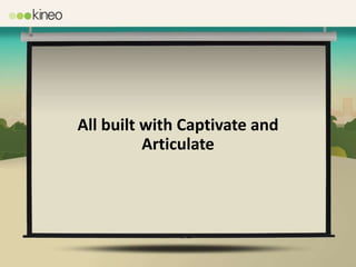 All built with Captivate and
          Articulate
 