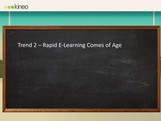 Trend 2 – Rapid E-Learning Comes of Age
 