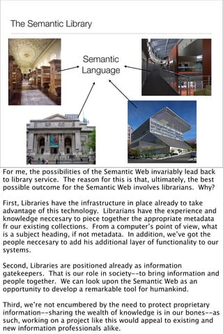 Searching the Future: The Sematic Library