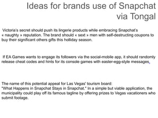 TLDR:
why @Snapchat
works, hint it has
nothing to do with
sex
#privacy #creativity
and #ephemeral
sound like a teen
near you?

 