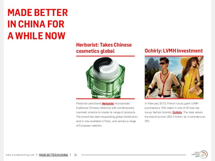 MADE BETTER IN CHINA FOR A WHILE NOW                                                                   Herborist: Takes Ch...