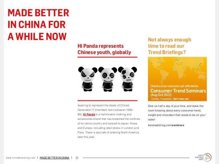 MADE BETTER IN CHINA FOR A WHILE NOW                                                                                      ...