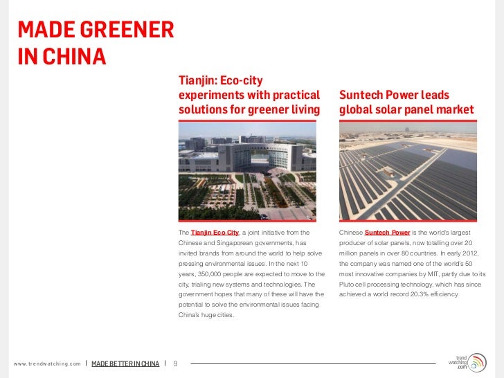 MADE GREENER IN CHINA                                                                      Tianjin: Eco-city              ...