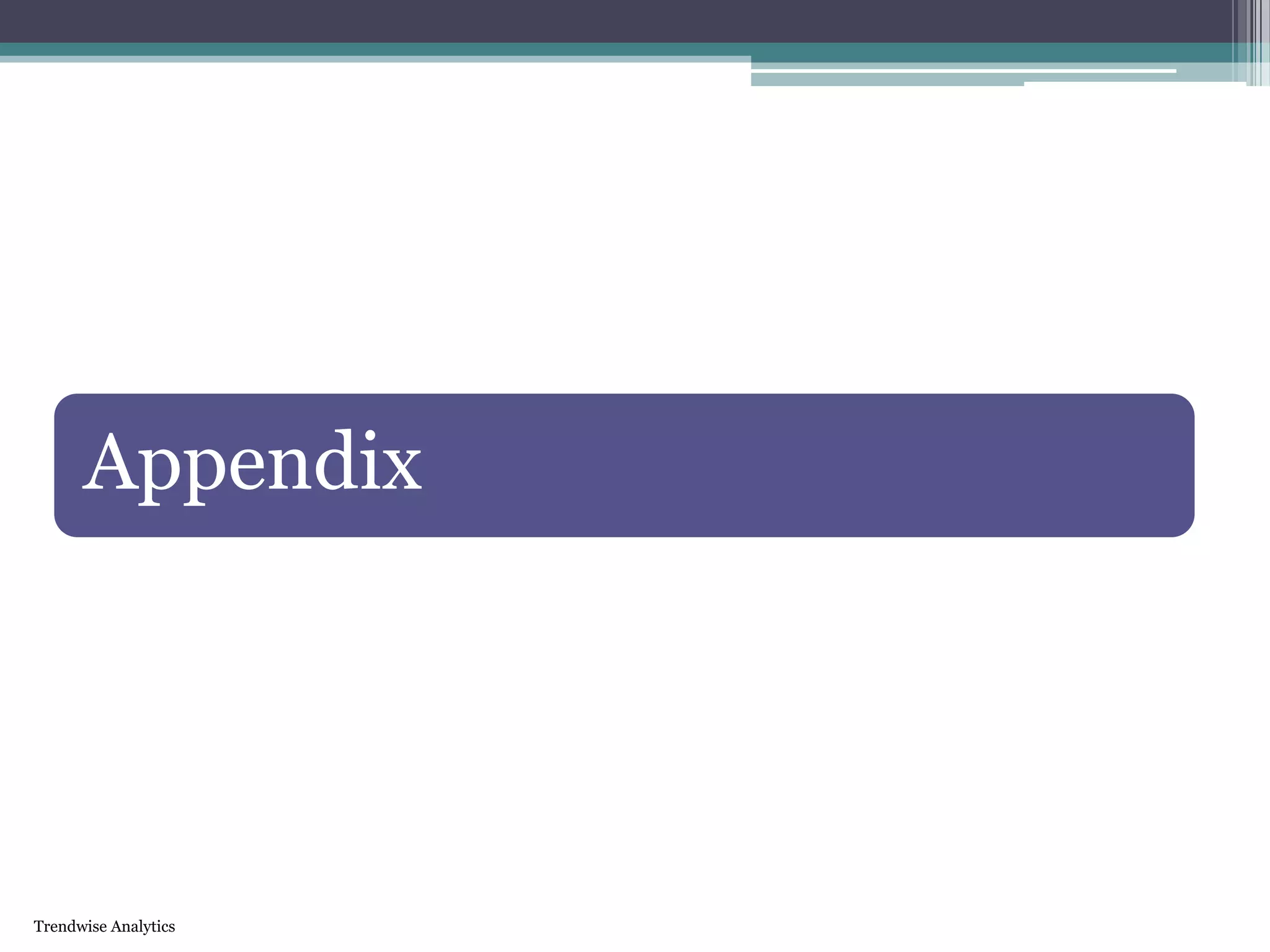 Trendwise Analytics
Appendix
 