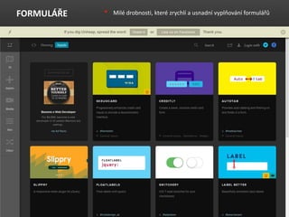 FORMUL??E ? Mil drobnosti, kter zrychl a usnadn vyplovn formul??
 