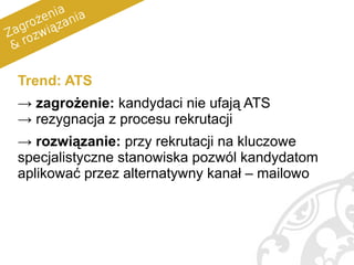Trendy HR, w tym zagrożenia: ATS (Applicant Tracking System) i testy | PDF