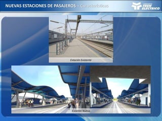 NUEVAS ESTACIONES DE PASAJEROS – Características
Estación Existente
Estación Nueva
 