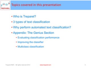 Machine Learning based Text Classification introduction | PPT