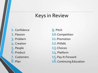 16 Keys to Successful Startups | PPT
