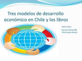 Tres modelos de desarrollo
económico en Chile y los libros
Karla Ureta
Servicio Social 400
IPLA Puerto Montt
 