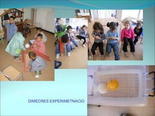 LA VISITA A L’ESCOLA
DIMECRES EXPERIMETNACIO
 