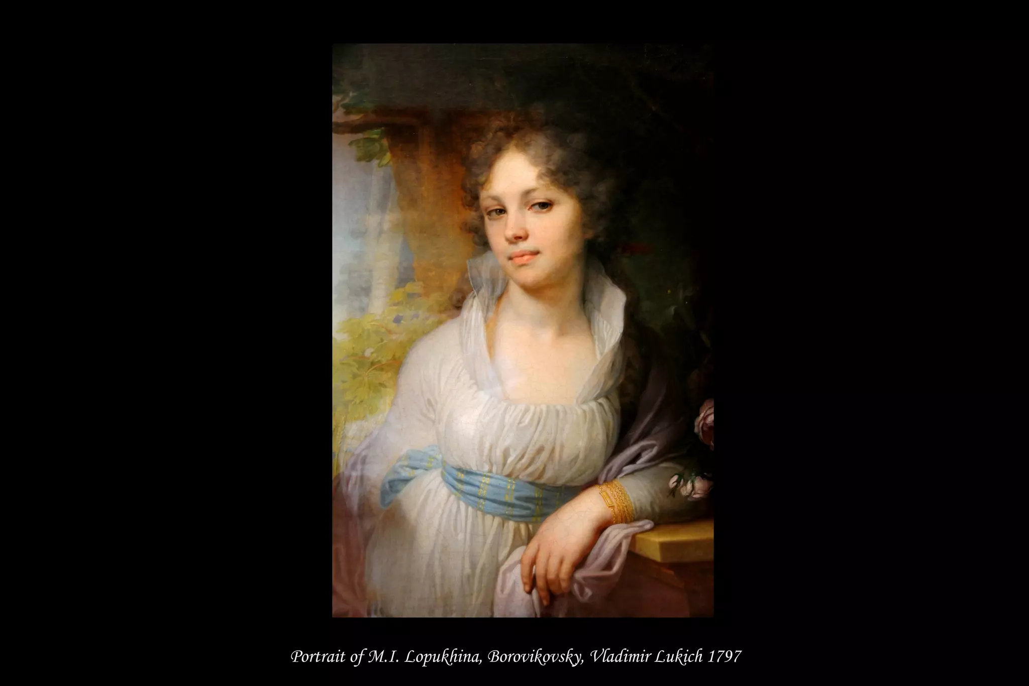 Portrait of M.I. Lopukhina, Borovikovsky, Vladimir Lukich 1797
 