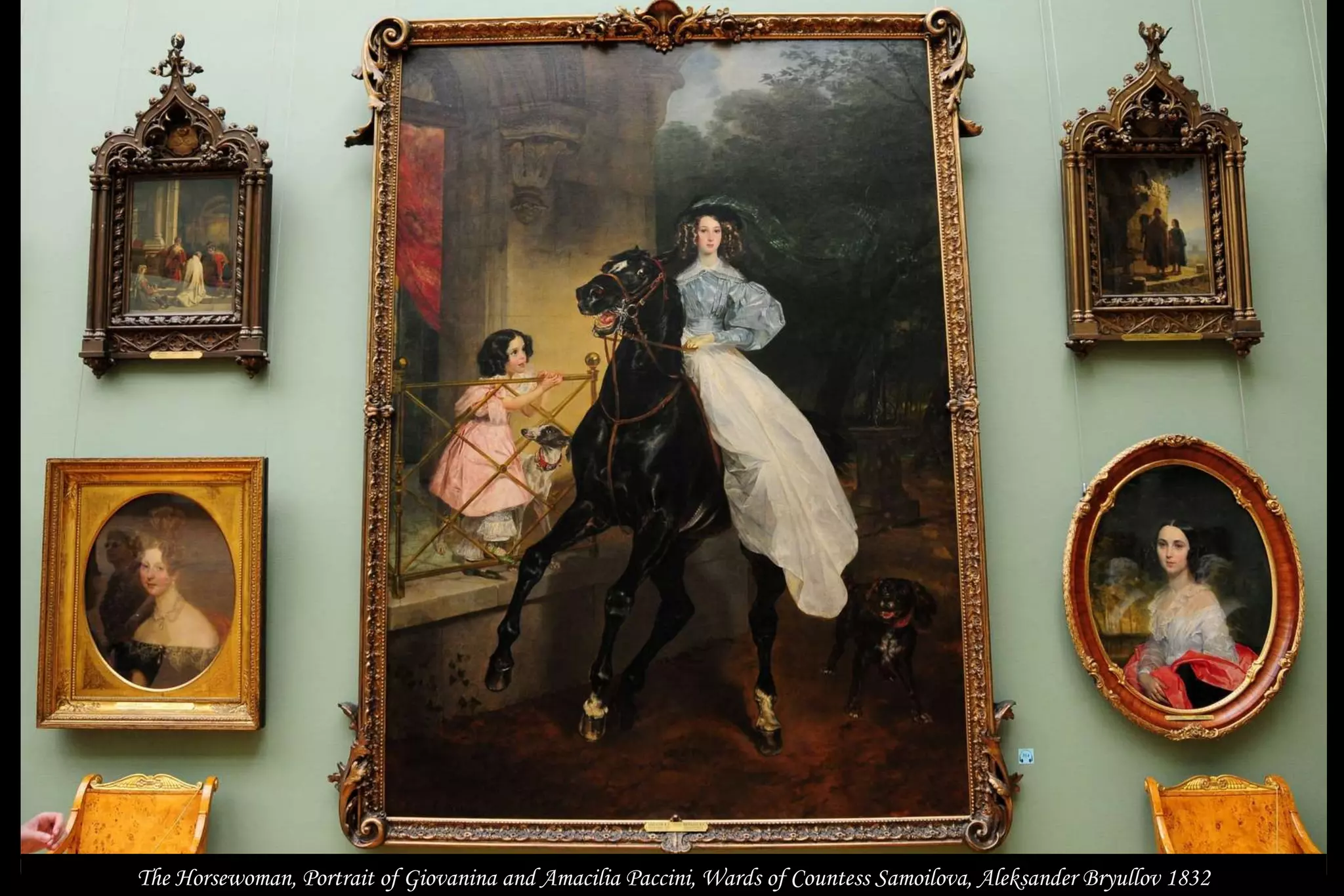 The Horsewoman, Portrait of Giovanina and Amacilia Paccini, Wards of Countess Samoilova, Aleksander Bryullov 1832
 