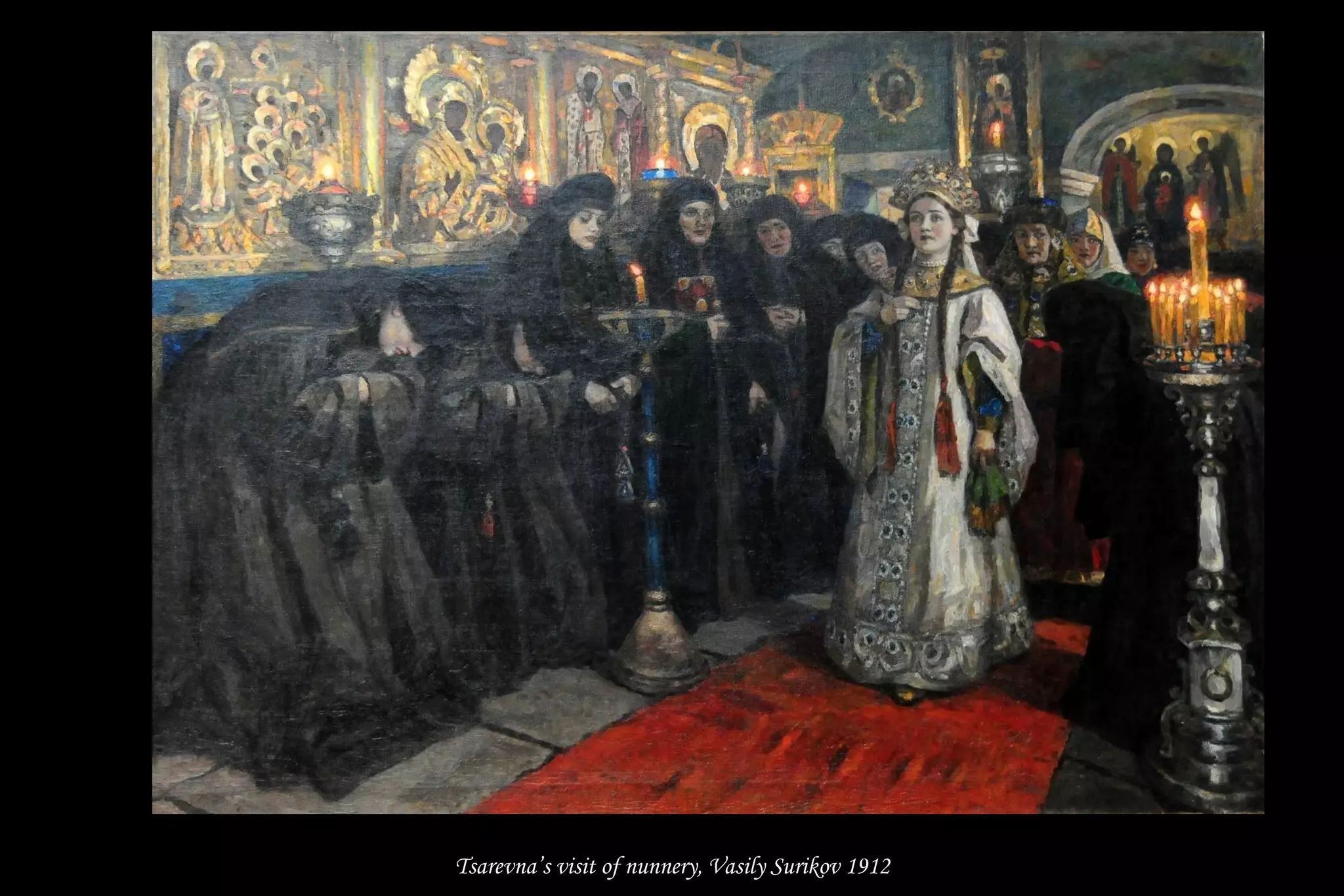 Tsarevna’s visit of nunnery, Vasily Surikov 1912
 