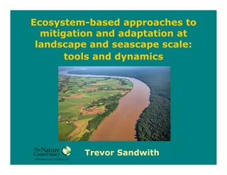 Ecosystem-based approaches to
  mitigation and adaptation at
 landscape and seascape scale:
       tools and dynamics




         Trevor Sandwith
 