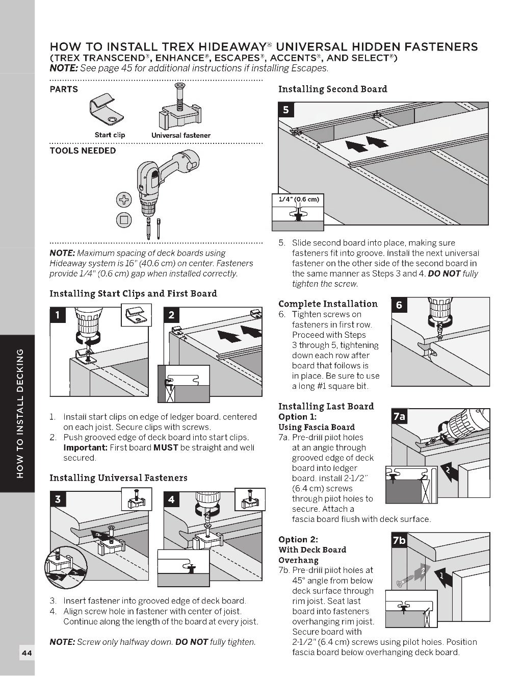 Trex Select Installation Guide