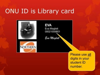 What about the Internet?Google ScholarNote: If working offcampus user seesonly citation to articles not full textONU buysFull-textdatabaseGoogle asksto link tocontentOhioLINKPermitsGoogle tolink to full-textRun Google ScholarSearchONU user sees licensed full-textarticles