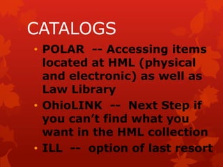 Libraries at ONUHeterick Memorial Library