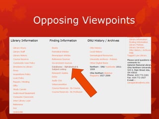 Opposing Viewpoints30Find an ArticleSUBJECT SPECIFIC