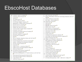 EbscoHost Databases