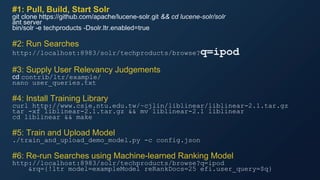 # Run Searches
http://localhost:8983/solr/techproducts/select?q=ipod
 