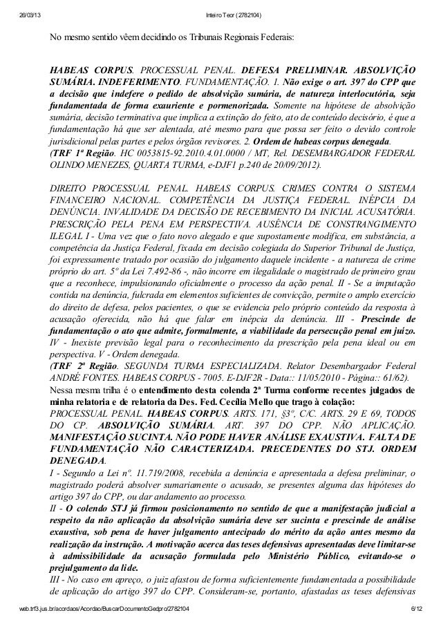 Artigo 397 cpp