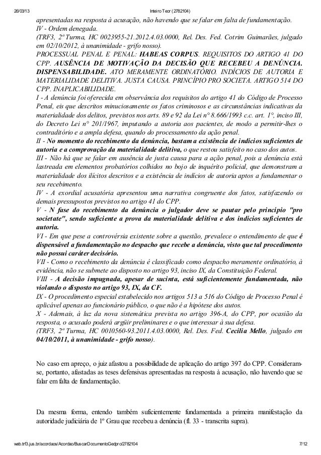 Artigo 397 cpp