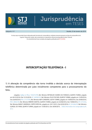 JURISPRUDÊNCIA EM TESE Trf 4 - Interceptação Telefônica