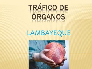 TRÁFICO DE 
ÓRGANOS 
LAMBAYEQUE 
 