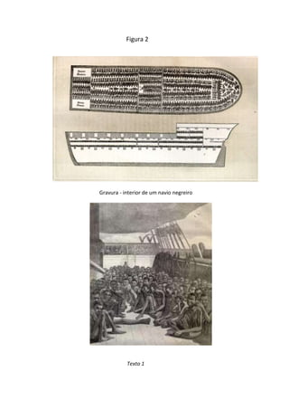 Figura 2
Gravura - interior de um navio negreiro
Texto 1
 