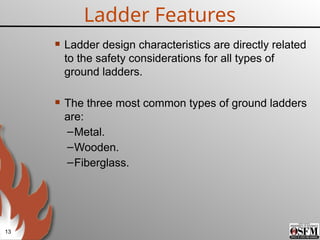 Ground Ladder Example TR General-Rescue Rigging.pptx Firefighting | PPTX