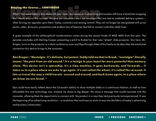 Russo Revelation on Mad Men Vol 1.7