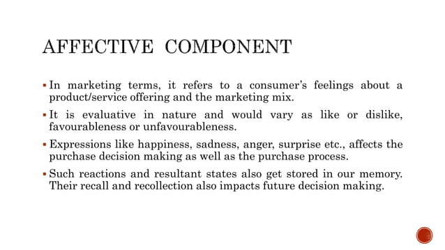 Tri component attitude model