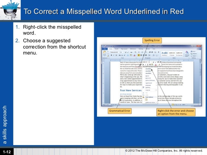 Misspelled Words Not Underlined In Red In A Document. – FOQGCL