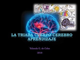 LA TRIADA CUERPO-CEREBRO
APRENDIZAJE
Yolanda G. de Cohn
2018
 