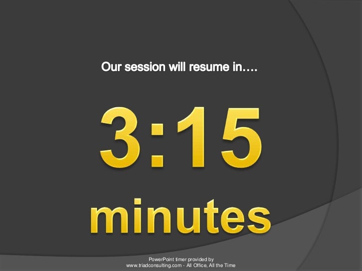 triad break timer timer for 15